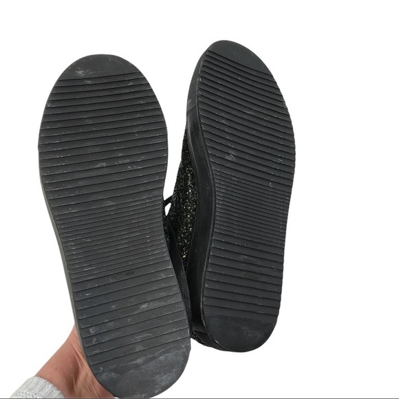 QUATTROBARRADODICI Made in Italy Black Glitter Sneaker - Picture 6 of 6